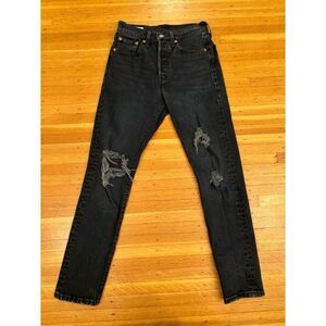 Levi’s 501 skinny black premium denim jeans